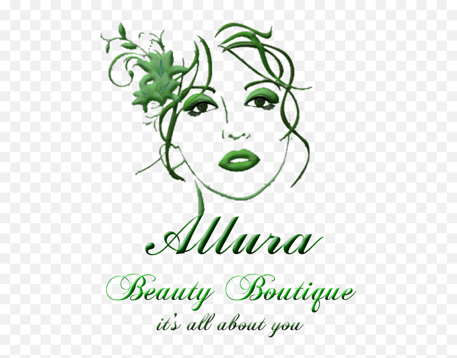 Logo Design For Allura Beauty Boutique - Transparent Beauty Salon Green Logo Emoji,Beauty Salon Logo