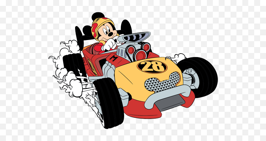 Mickey Mouse Roadster Racers Coloring Pages - Coloring And Roadster Racer Mickey Emoji,Vampirina Clipart