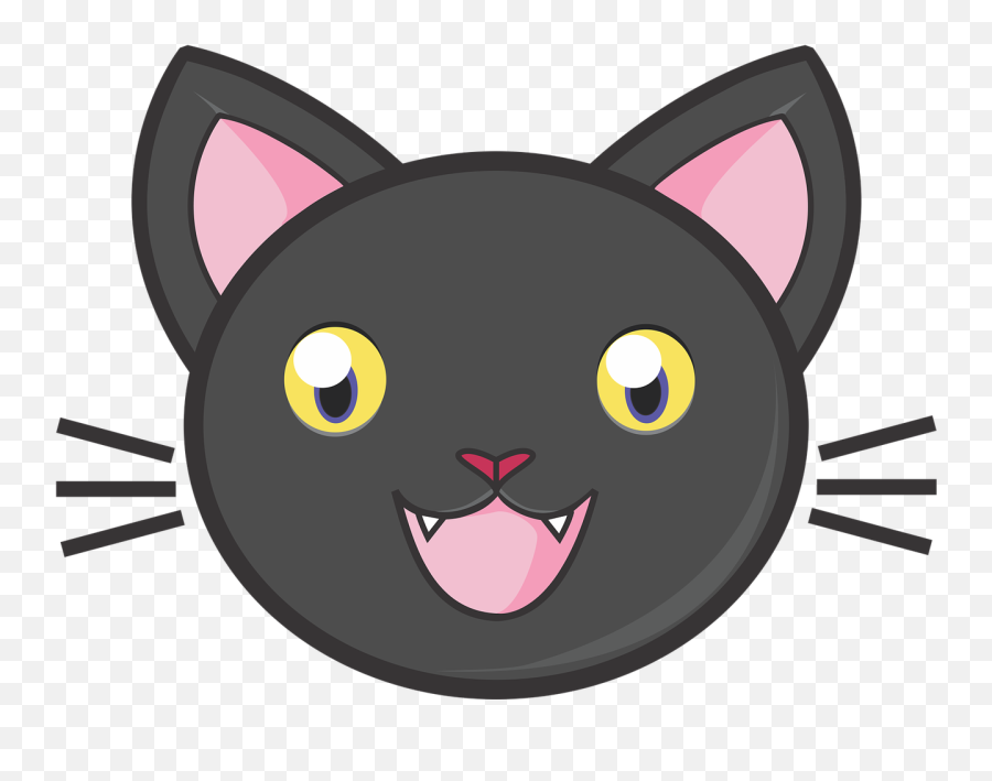 Face Cat Vector Png Clipart - Cute Cat Vector Png Emoji,Cat Face Clipart
