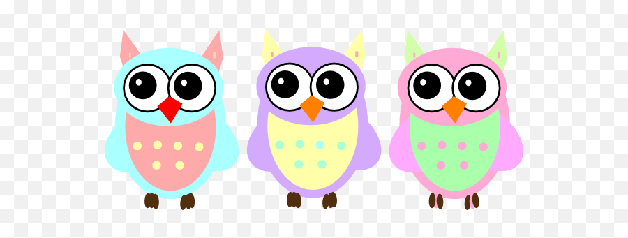 Pastel Baby Owls Clip Art At Clker - Clip Art Baby Owls Emoji,Babies Clipart
