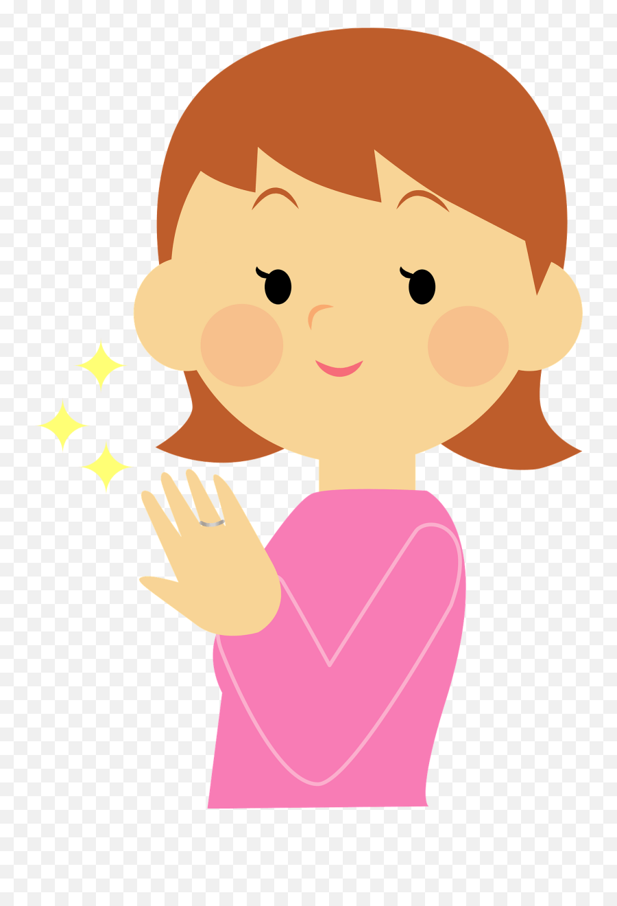 Woman Is Showing Her Ring Clipart Free Download Transparent - Girl With Ring Clipart Emoji,Ring Clipart