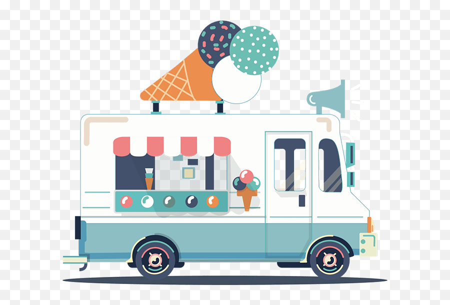 Ce Cream Truck Png U0026 Free Ce Cream Truckpng Transparent - Ice Cream Truck Vector Png Emoji,Ice Cream Clipart Black And White