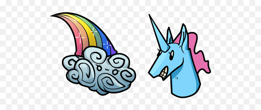 Cute Rainbow U0026 Unicorn Cursor - Sweezy Custom Cursors Emoji,Rainbow Unicorn Png
