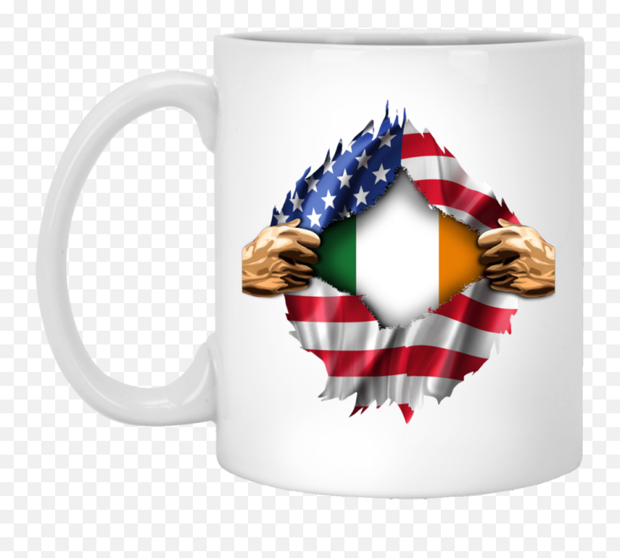 St Patricks Day Irish Ireland Inside American Flag Ripping Emoji,Ireland Flag Png