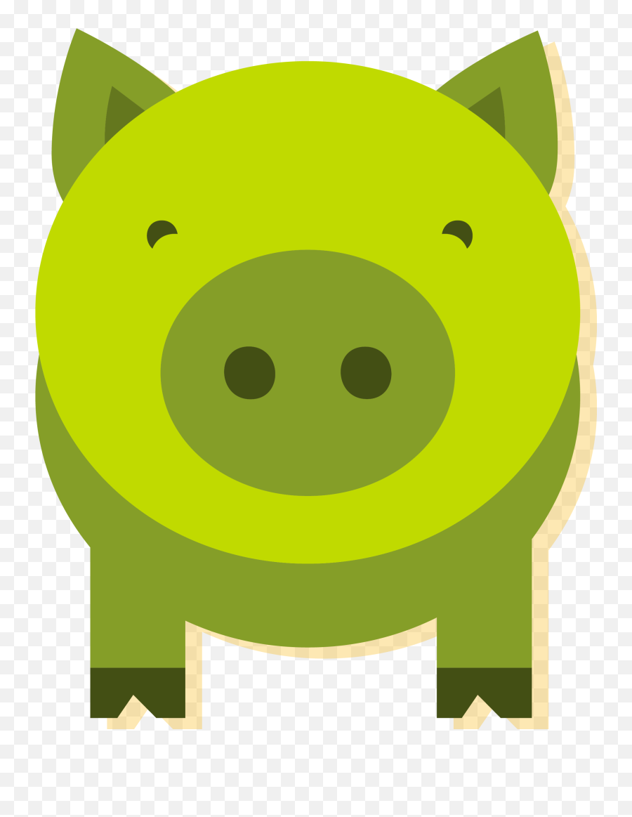 Green Clipart Piggy Bank - Green Pig Clipart Emoji,Pig Clipart