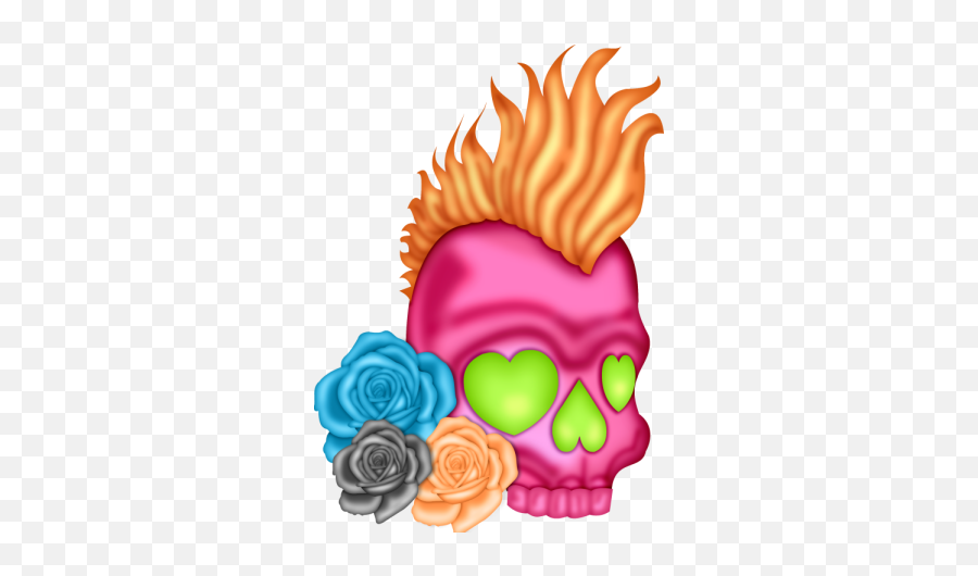 Pin By Melody Bray On Clip Art - Misc Clipart Skull Girly Emoji,Sugar Skull Clipart