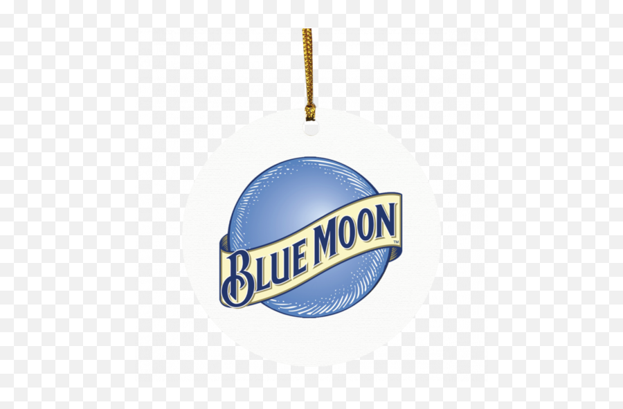 Blue Moon Christmas Circle Ornament - Blue Moon Emoji,Blue Moon Logo