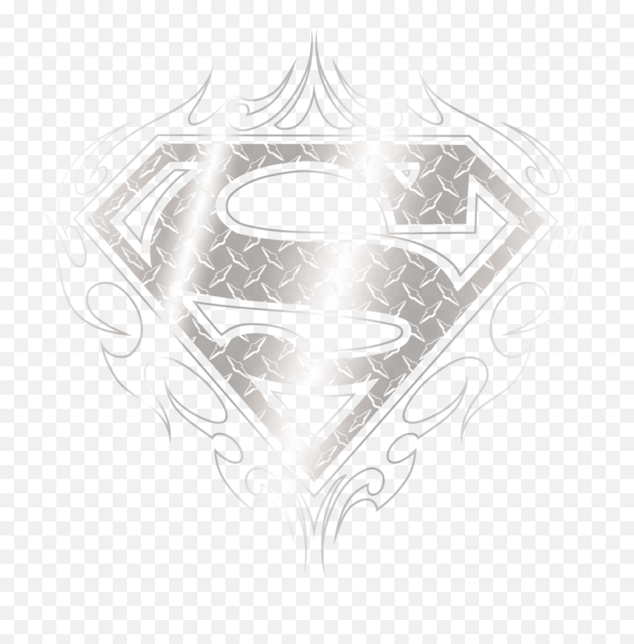 Superman - Tribal Steel Logo Youth Tshirt Superhero Emoji,Super Man Logo