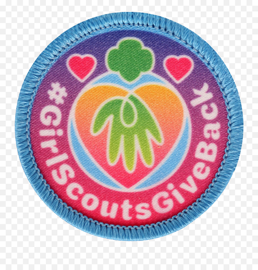Girl Scouts At Home - Girl Scouts Give Back Patch Emoji,Girl Scout Logo