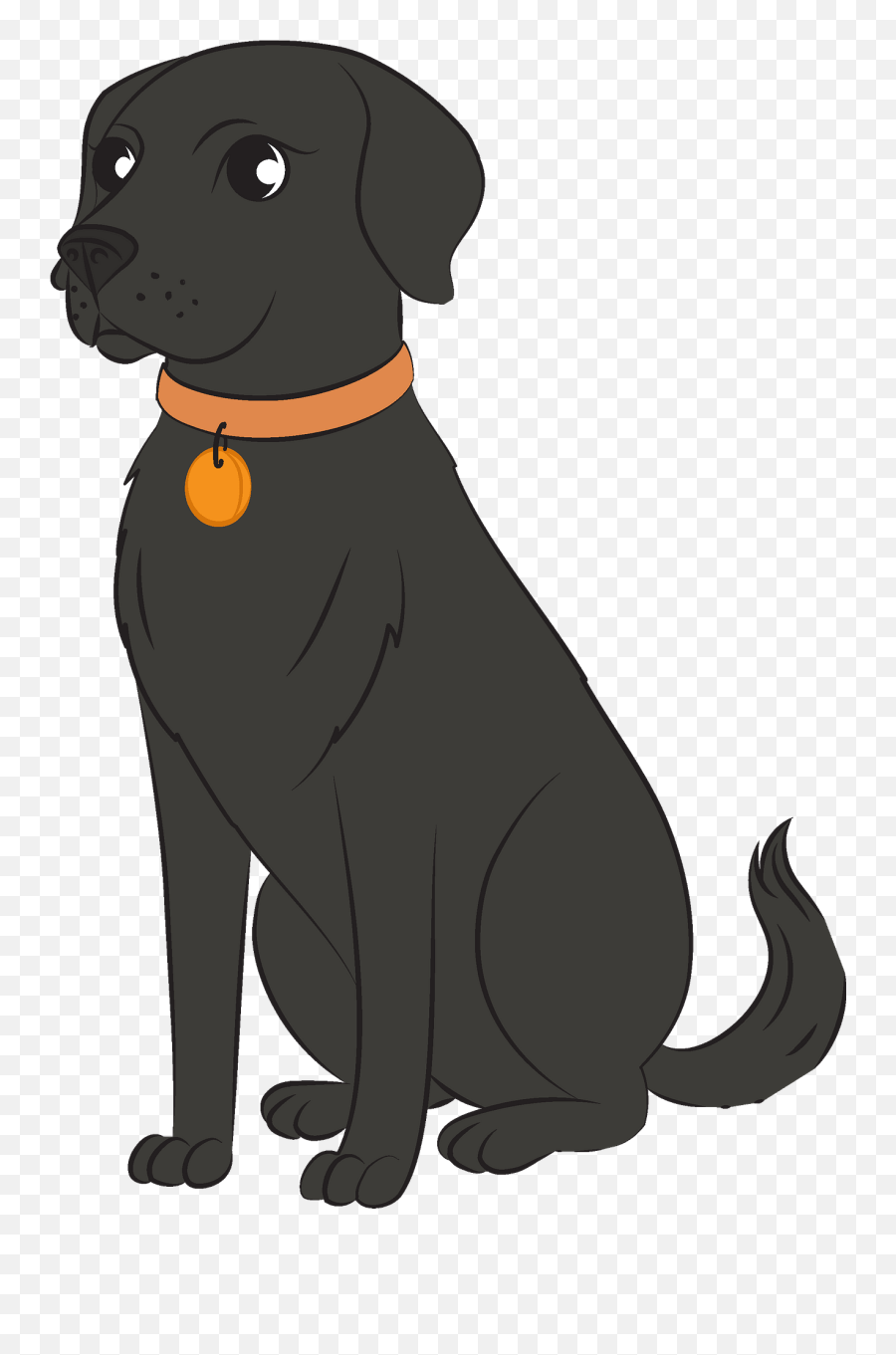 Black Lab Clipart - Labrador Black Dog Clipart Emoji,Black Clipart