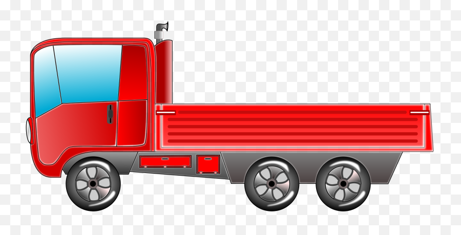 Download Truck Clipart Box Truck - Van With Open Back Cartoon Emoji,Truck Clipart
