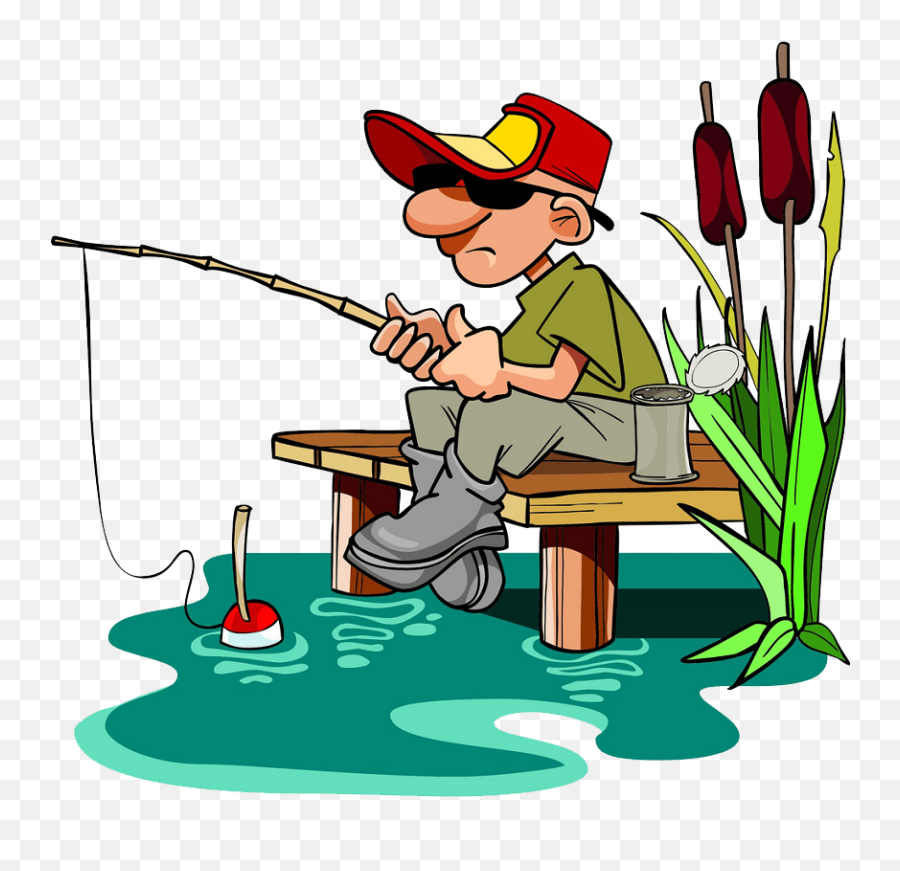 Fishing Pole Clipart - Clipartworld Pecheur Dessin Emoji,Fishing Png