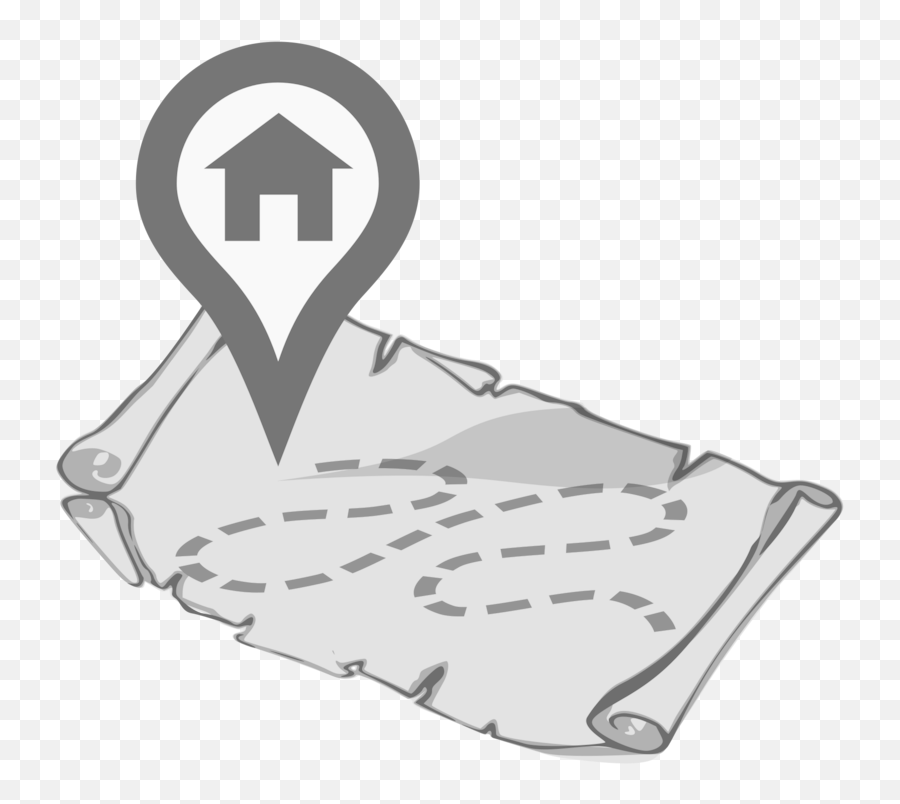 Angle Area Hand Png Clipart - Home Map Clip Art Emoji,Service Clipart