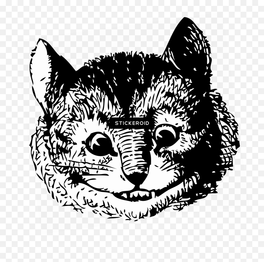 Cheshire Cat Face Clipart - Cheshire Cat Alice In Wonderland Tenniel Emoji,Cat Face Clipart