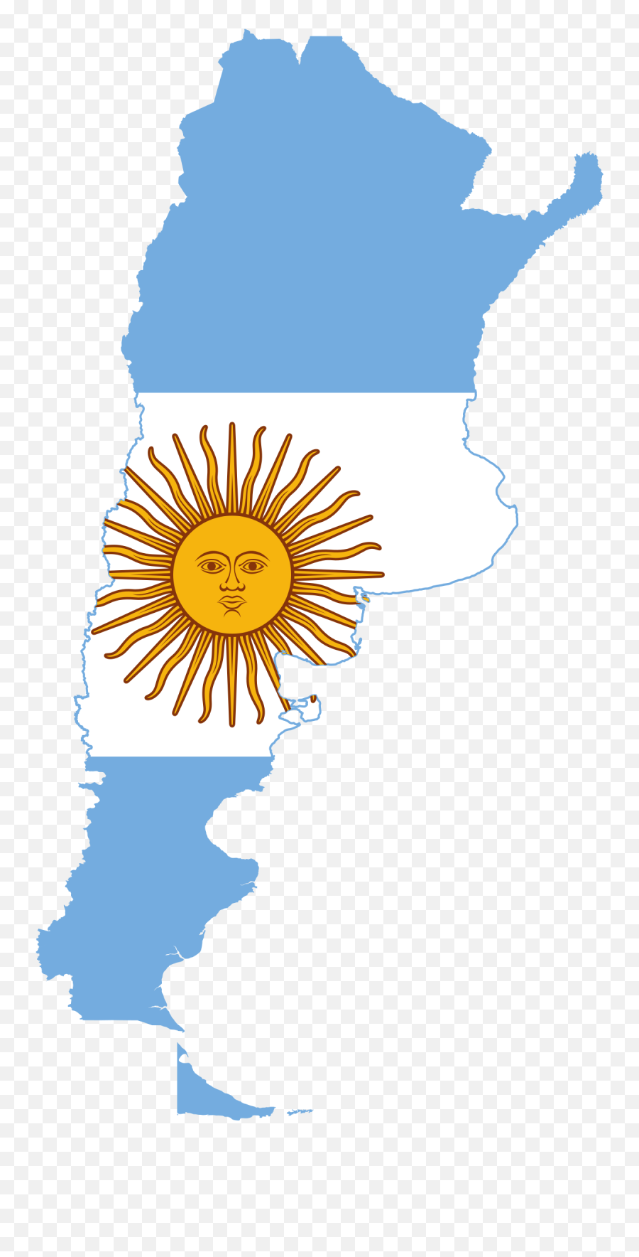 Flag Map Of Argentina - Sticker Argentina Emoji,Argentina Flag Png
