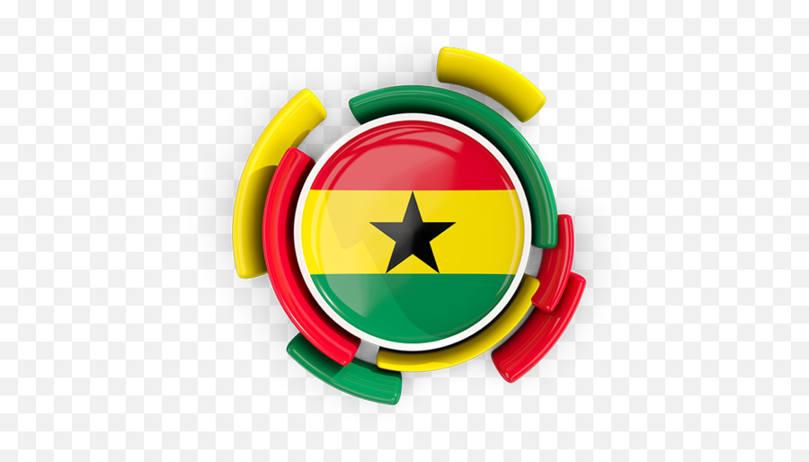 Round Flag With Pattern Emoji,Ghana Flag Png