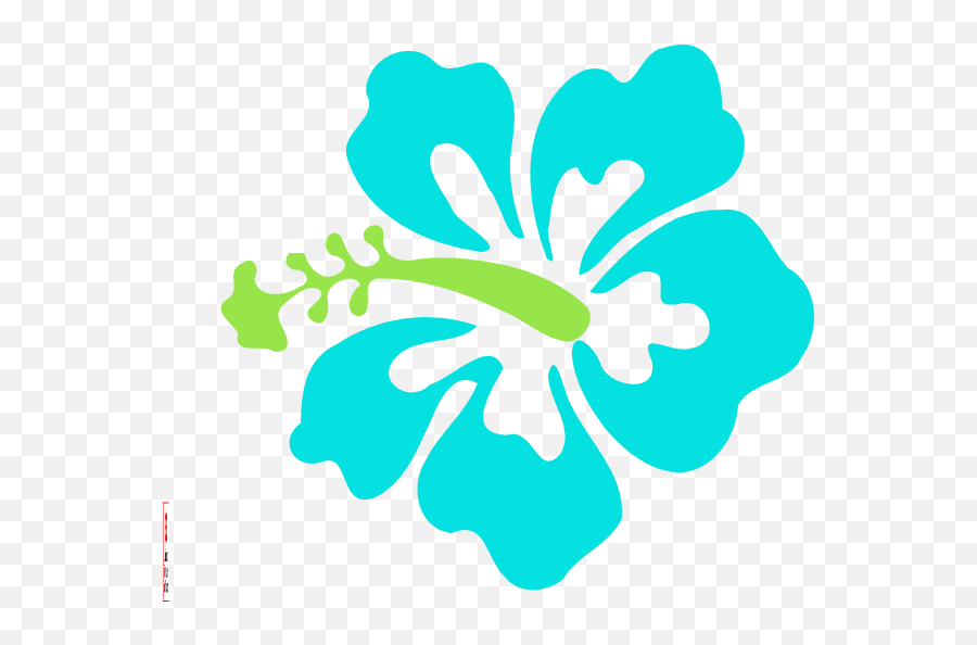 Plant Clipart Aqua - Hibiscus Flower Clipart Transparent Emoji,Blue Heeler Clipart