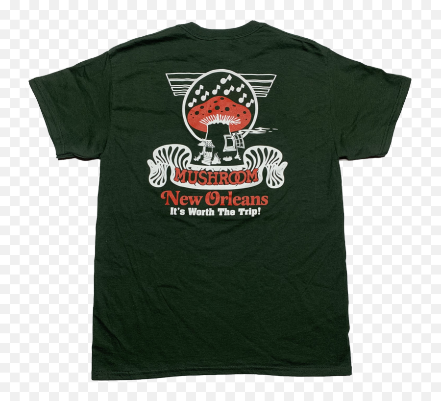 Mushroom Mushroom Classic Logo Ultra Cotton T - Shirt Forest Green Emoji,The Forest Logo