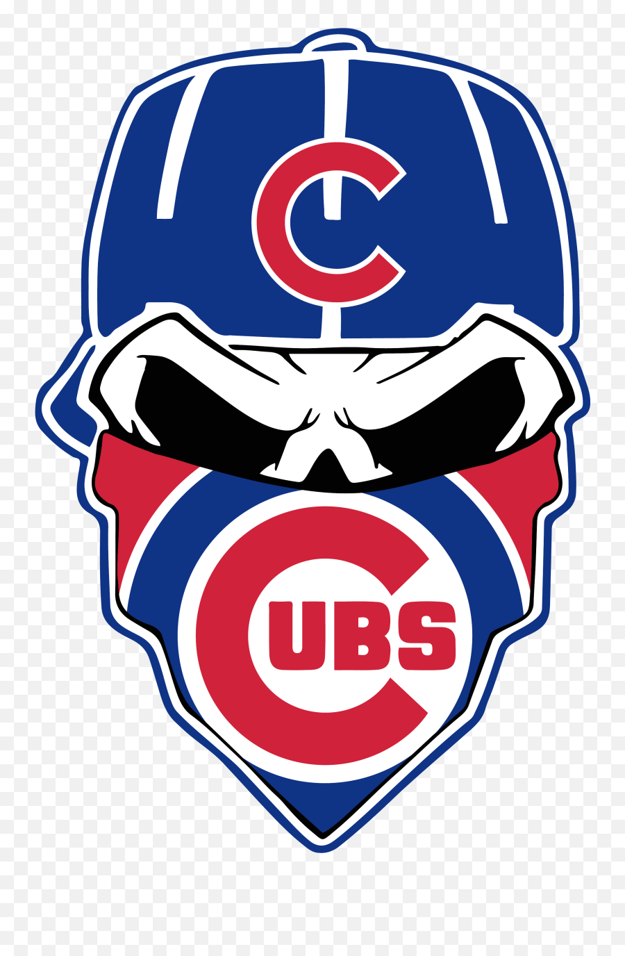 Chicago Cubs Skull Logo Svg Chicago - Chicago Cubs Svg Free Emoji,Cubs Logo