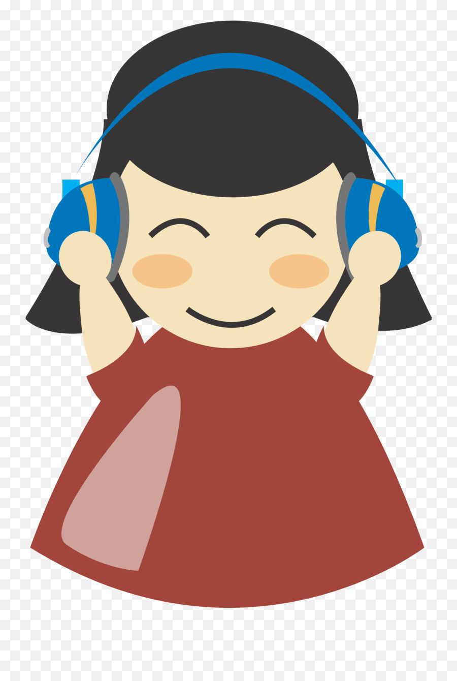 Funny Girl With Earphones As An Illustration Free Image Download Emoji,Listen To Music Clipart