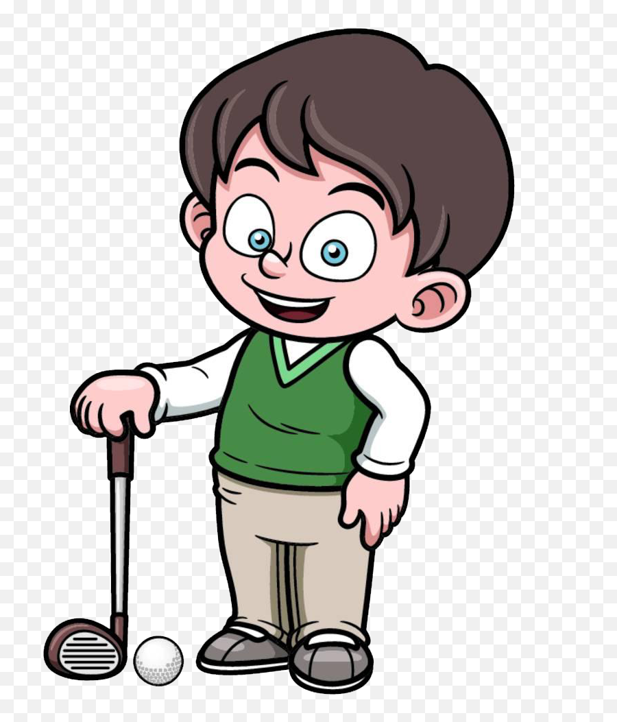 Golf Cartoon Png - Golfer Cartoon Clipart Full Size Emoji,Golf Green Clipart
