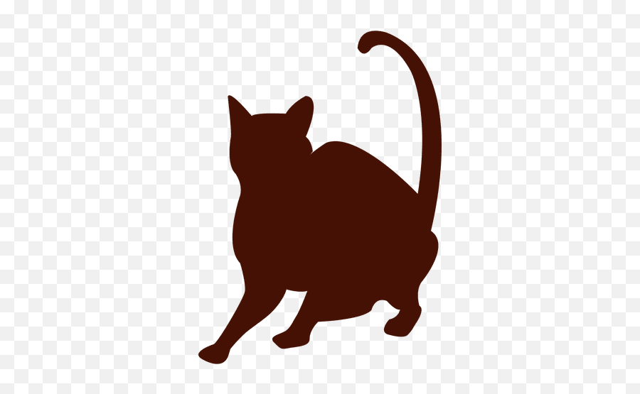 Standing Cat Silhouette Png Image Download As Svg Vector Emoji,Cat Tail Png