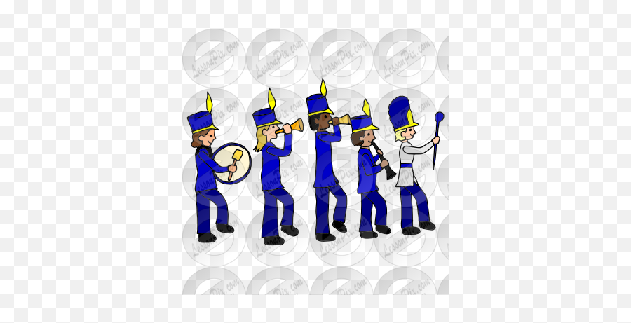 Parade Picture For Classroom Therapy - Band Plays Emoji,Marching Band Clipart