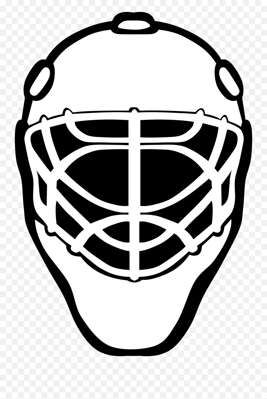 Lacrosse Helmet Symmetry Monochrome - Goalie Mask Clip Art Emoji,Lacrosse Clipart