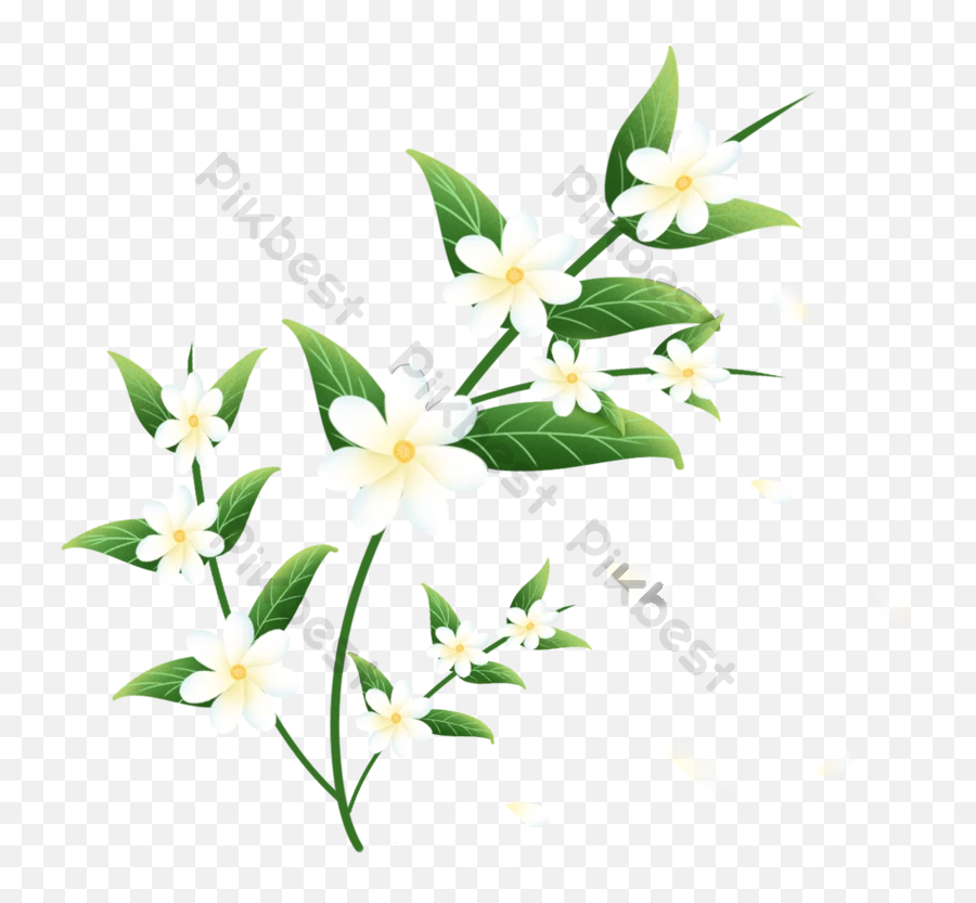 Cartoon White Flower Png Element - Lily Emoji,White Flower Png