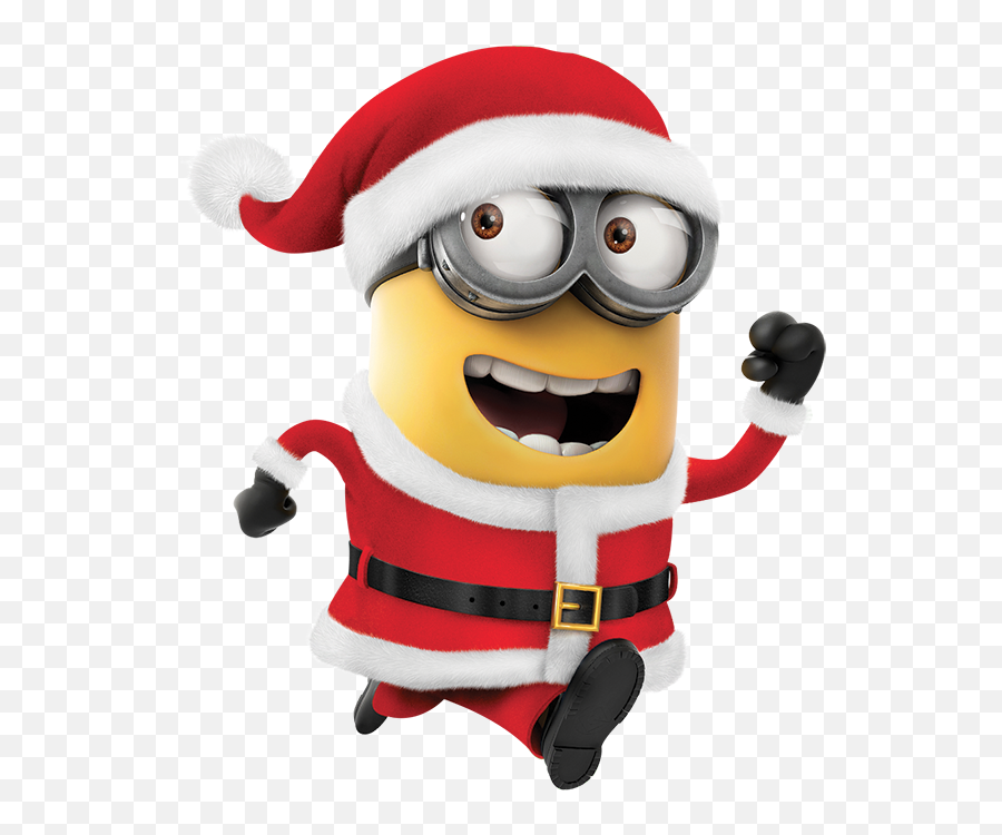 Merry Christmas Clipart Minion - Santa Minion Transparent Transparent Christmas Minion Emoji,Minion Clipart