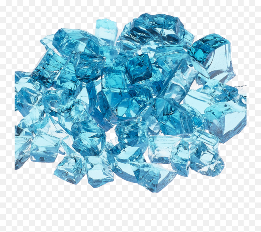 Athena Reflective Calypso Light Blue Fire Glass - Light Blue Color Glass Crystal Emoji,Blue Fire Transparent