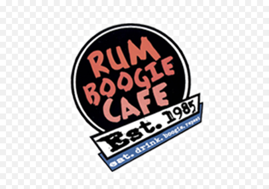 Rum Boogie Eat Drink Boogie Repeat - Rum Boogie Cafe Logo Emoji,Cafe Logos