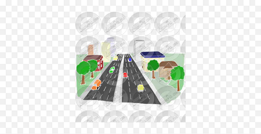 Highway Stencil For Classroom Therapy - Intersection Emoji,Highway Clipart