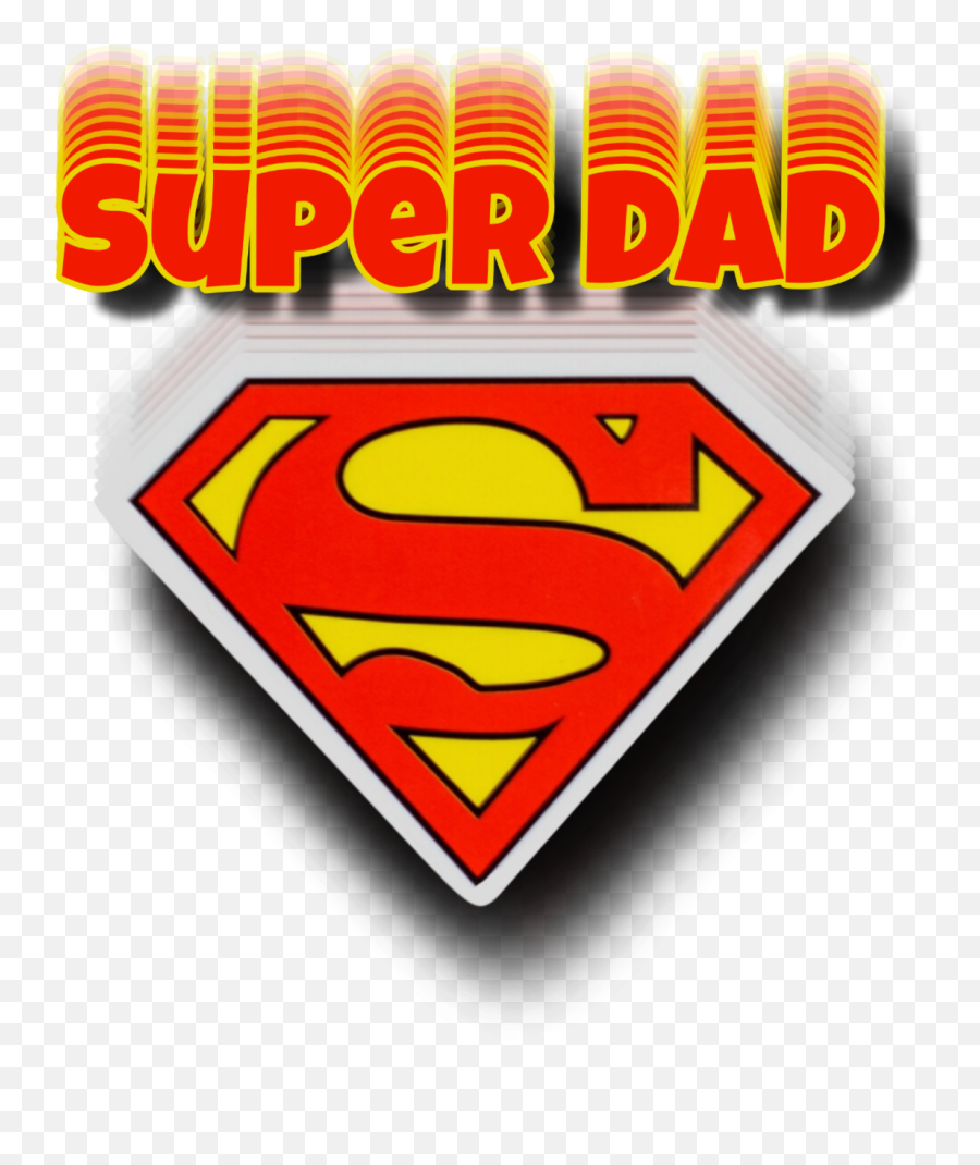 Superdad Dad Sticker - Superman Logo Emoji,Super Dad Logo