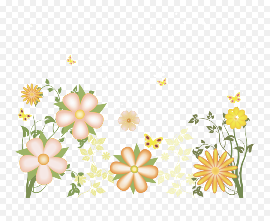 Free Floral Transparent Background - Clip Art Emoji,Flower Transparent