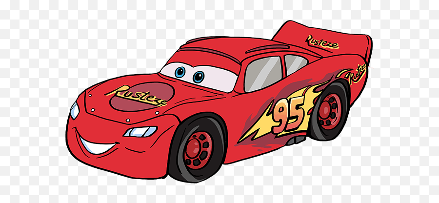How To Draw Lightning Mcqueen - Cars 3 Power Revs Lightning Mcqueen Toys Emoji,Lightning Mcqueen Png