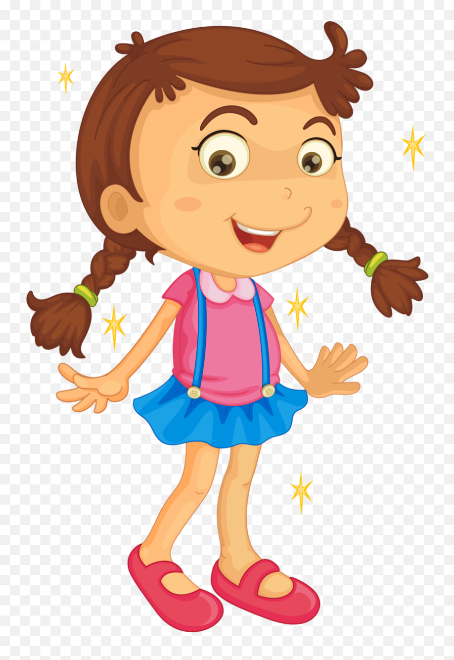 Girl Clipart Rugby - Cartoon Kids Girls Png Download Opposites Dirty And Clean Emoji,Anime Girls Png
