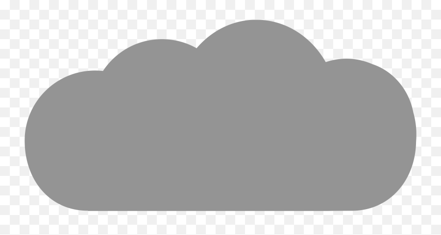 Big Gray Cloud - Grey Cloud Icon Png Clipart Full Size Emoji,Cloud Icon Png