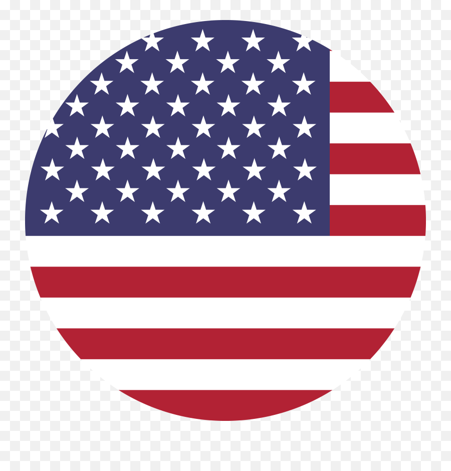 The United States Flag Round Png - Transparent Background Usa Flag Icon Emoji,Usa Flag Png
