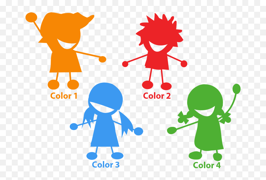 Transparent Holding Hands Clipart - Children With Colors Emoji,Kids Holding Hands Clipart
