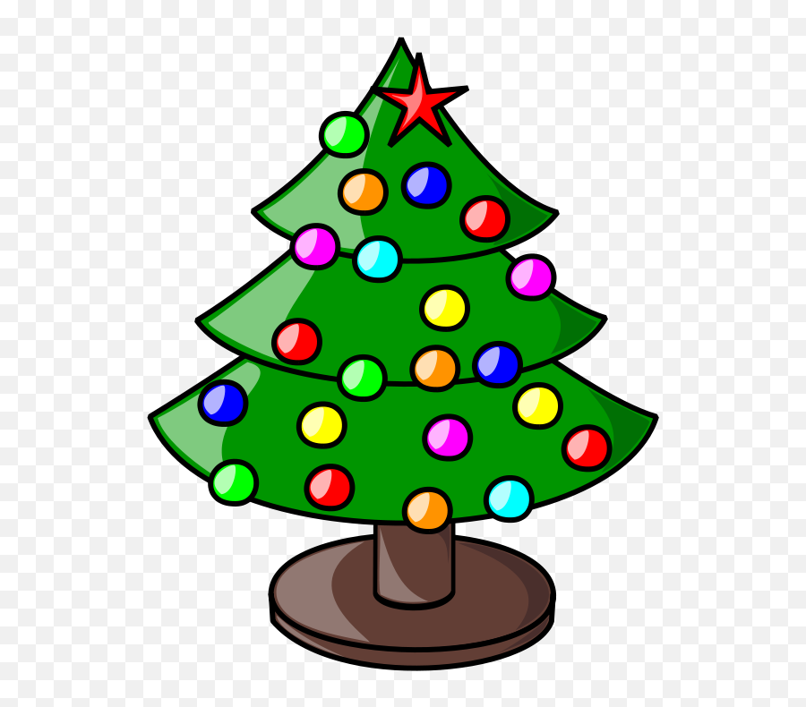 Free Clip Art Christmas Tree By Nicubunu Emoji,Vintage Christmas Tree Clipart