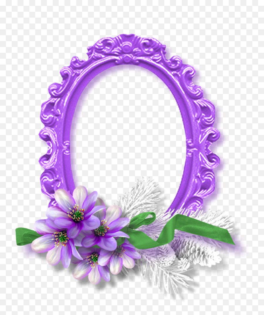 Purple Oval Flower Frame Png - 800x992 Png Clipart Download Emoji,Purple Frame Png