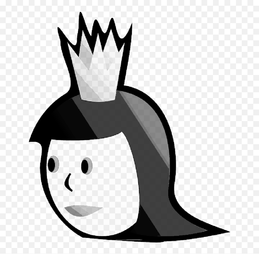 Girl Crown Cliparts - Queen Of Spades Simple Png Download Emoji,Simple Crown Clipart