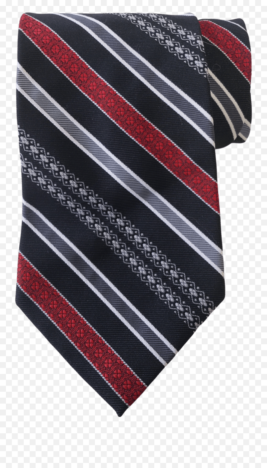 Vintage Black Tie With Gray And Red Diagonal Stripes By Emoji,Diagonal Stripes Png