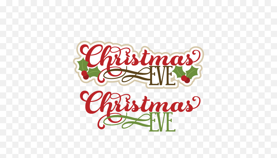 Christmas Eve Titles Svg Cutting Files - Language Emoji,Christmas Eve Clipart
