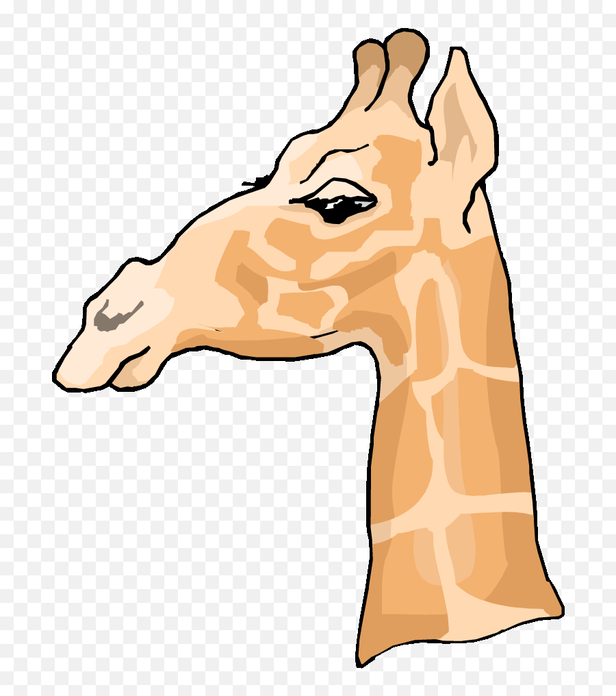Free Cow Clipart - Cartoon Giraffe Head Profile Emoji,Cow Head Clipart