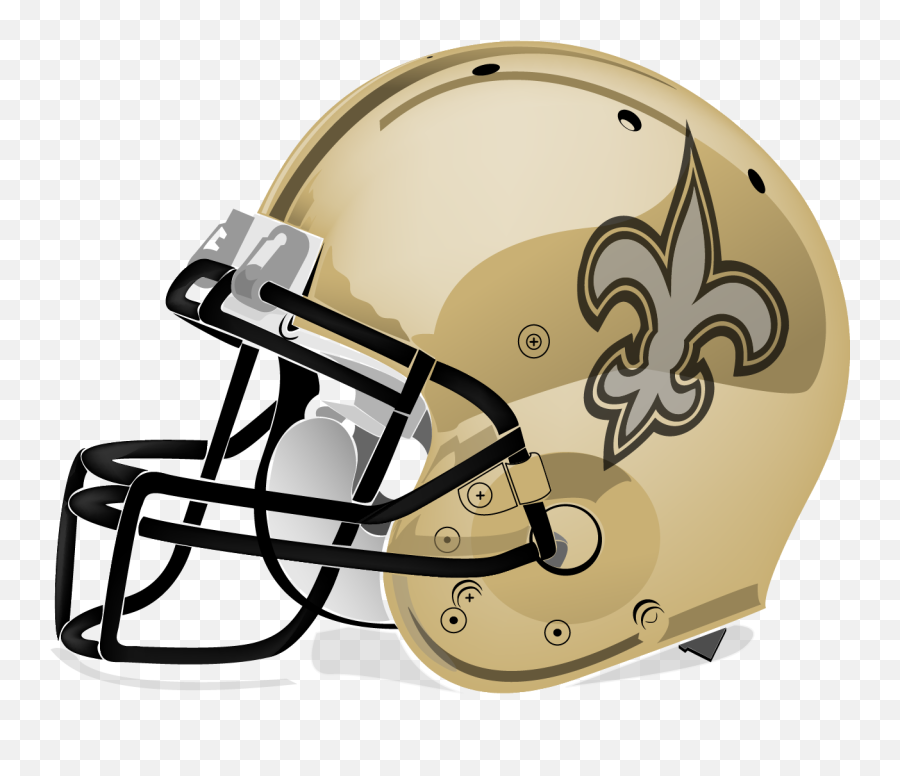 New Orleans Saints Nfl Football Helmet - Vector Football Helmet Emoji,New Orleans Saints Logo