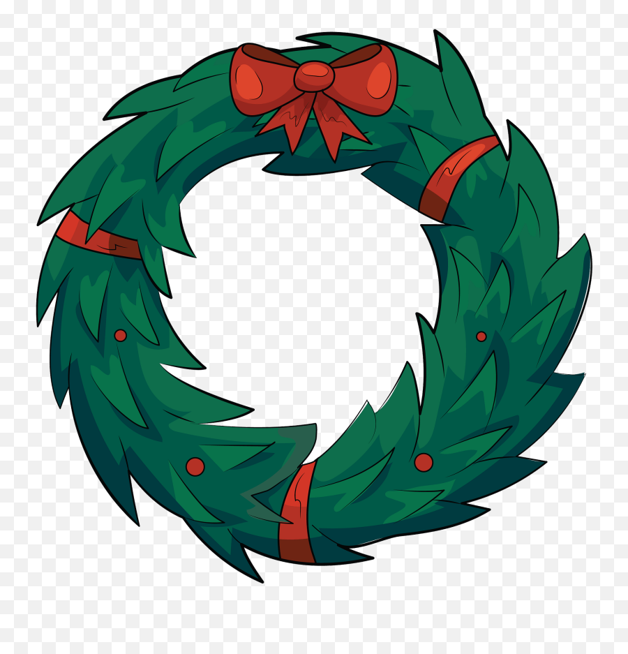 Christmas Wreath Clipart - Decorative Emoji,Wreath Clipart