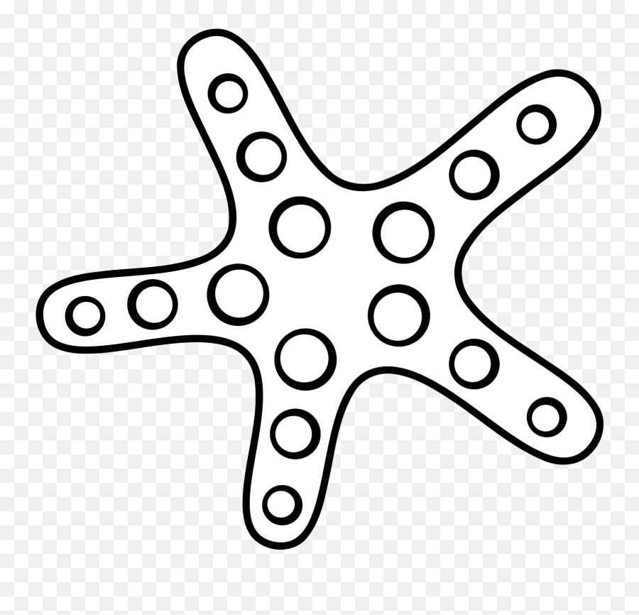 Starfish Clip Art - Starfish Clip Art Black And White Emoji,Starfish Clipart