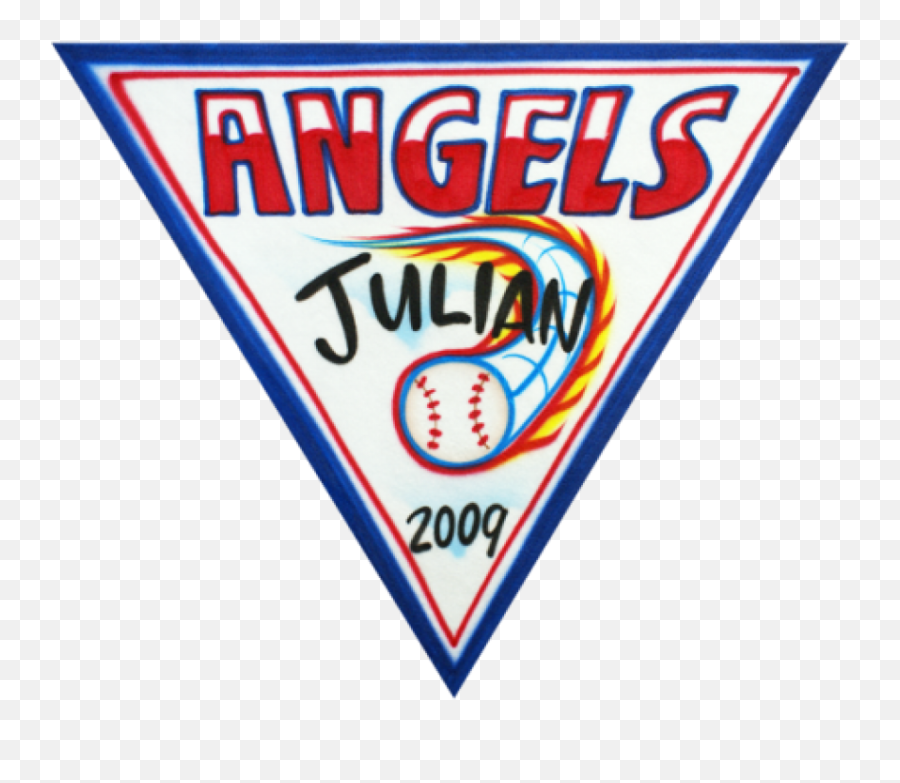 Angels Baseball Airbrush Pennant - Language Emoji,Angels Baseball Logo